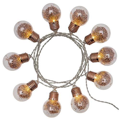 LED-Dekolichterkette 'Glitzernde Glühlampen' ww 48461