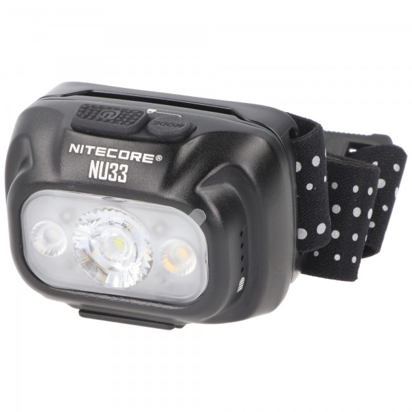 Nitecore NU33 Stirnlampe, wiederaufladbare USB-C Kopflampe mit 3 Lichtquellen, 700 Lumen