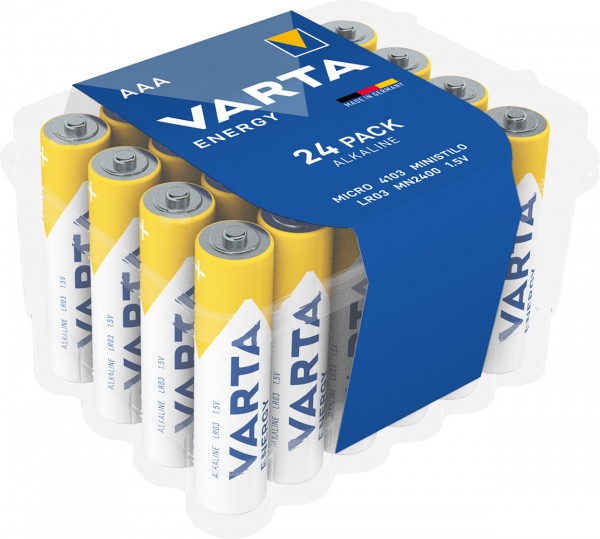 Varta Energy Batterie Alkaline, Micro, AAA, LR03, 1.5V 24er Pack