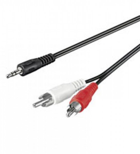 Audio-Video-Kabel 1,5 m 3,5 mm stereo Stecker > 2 x Cinch-Stecker