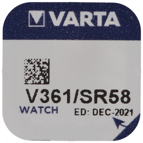 361, Varta V361, SR721W, SR58 Knopfzelle für Uhren etc.