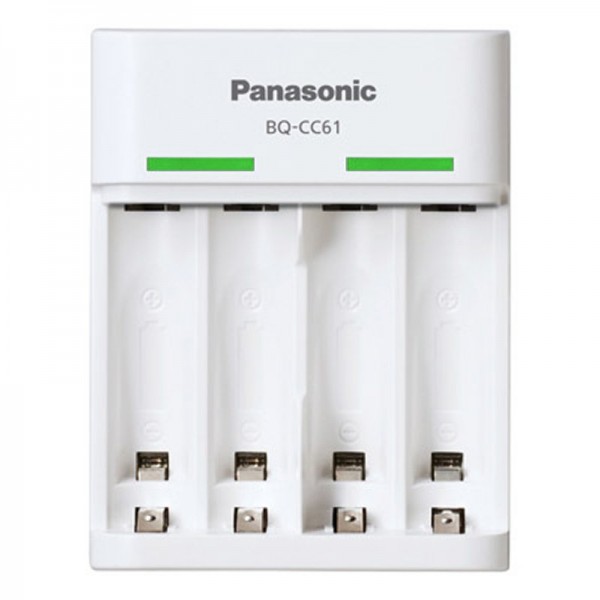 Panasonic eneloop Standard USB Ladegerät BQ-CC61 weiß für 2 oder 4 Akkus Mignon, AA oder Micro, AAA