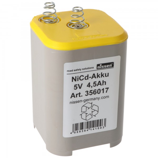 Original Nissen Akku 4R25 NiCd 5 Volt 4,5Ah Nickel-Cadmium Akku Made in Germany