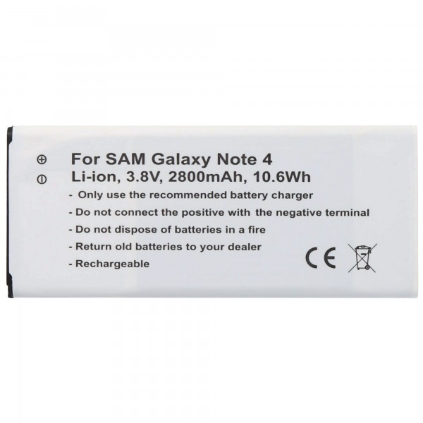 AccuCell Akku passend für den Samsung Galaxy Note 4 Akku mit NFC