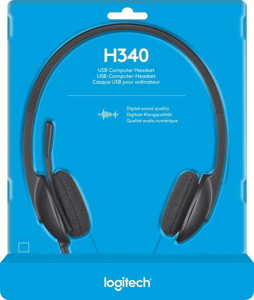 Logitech Headset H340, USB, Stereo schwarz, Retail