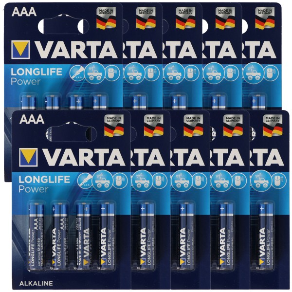 Varta Longlife Power (ehem. High Energy) Micro AAA Batterien 4903 10x 4er Blisterkarte