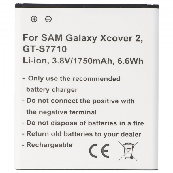 Samsung Galaxy XCover 2 Nachbau Akku nur passend für EB485159LU Akku GT-S7710