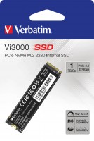 Verbatim SSD 1TB, PCIe 3.0, M.2 2280, NVMe, Vi3000 (R) 3300MB/s, (W) 3000MB/s, Retail