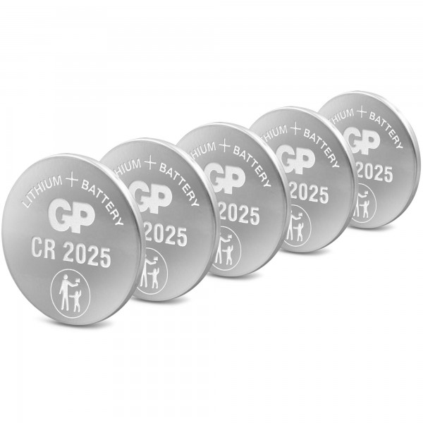 CR2025 GP Lithium Knopfzelle 3V 5 Stück
