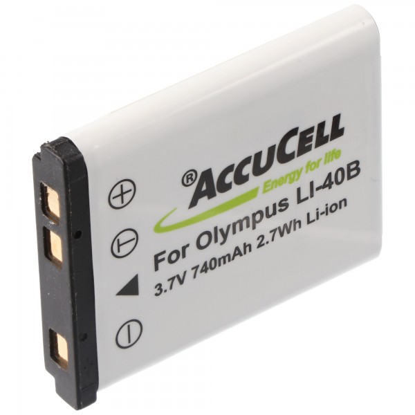 AccuCell Akku passend für Olympus LI-42B, D-630 Zoom, X-600