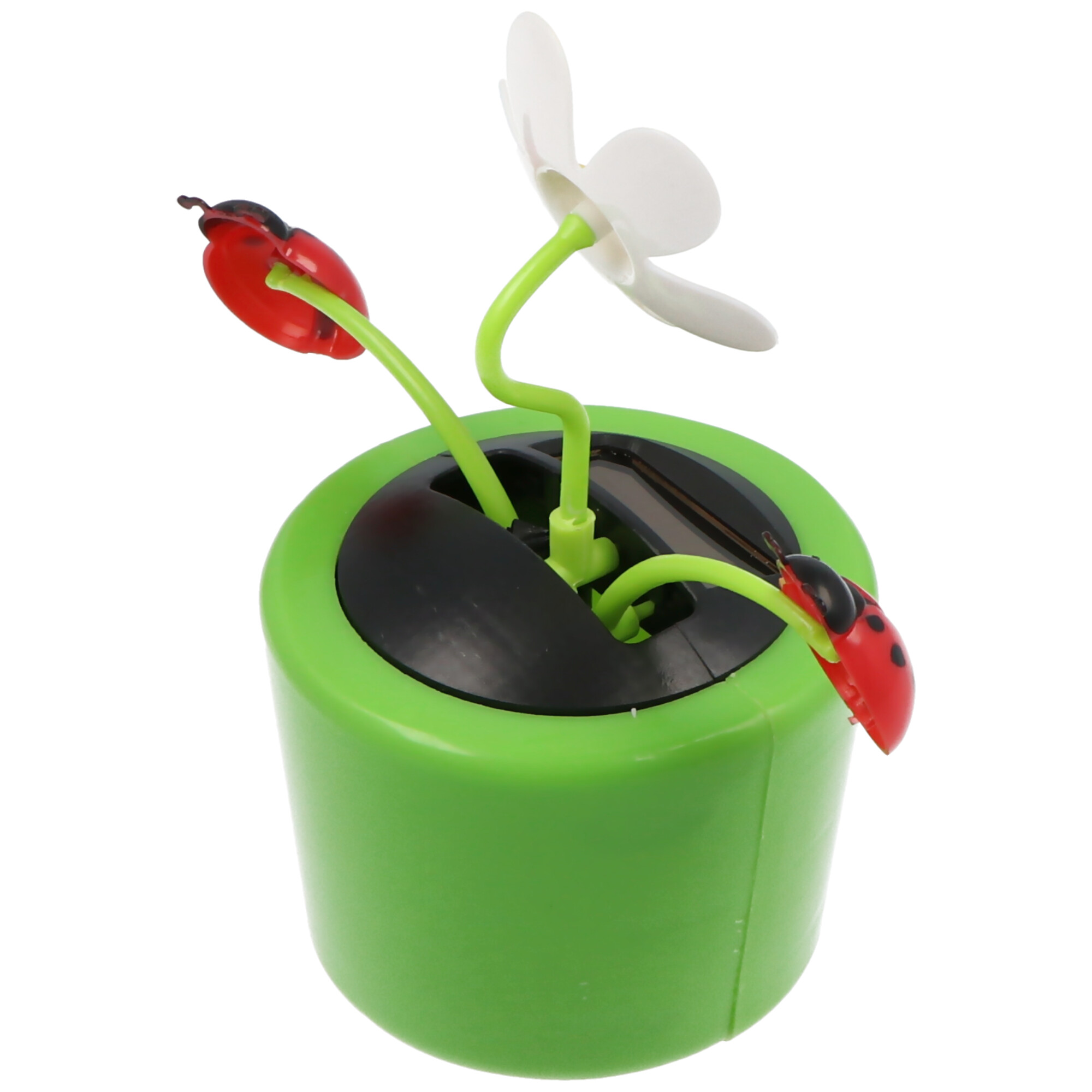 ca Blume 4 Stück beweglich im Kunststoff-Topf mit Solarzelle 4-farbig 11 cm 
