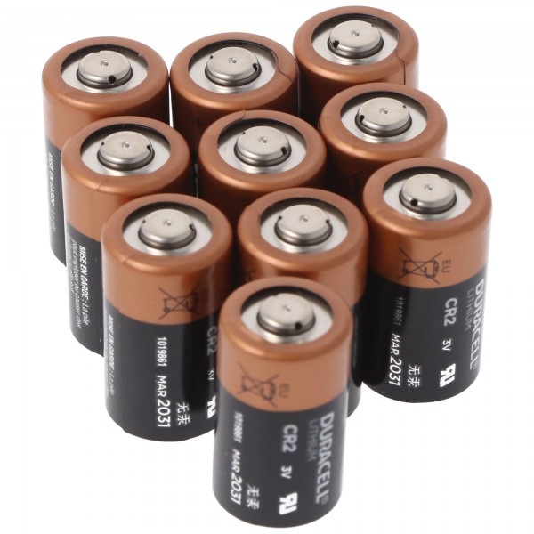 10x Duracell Photobatterie CR2 Lithium 3V max. 900mAh CR15H270