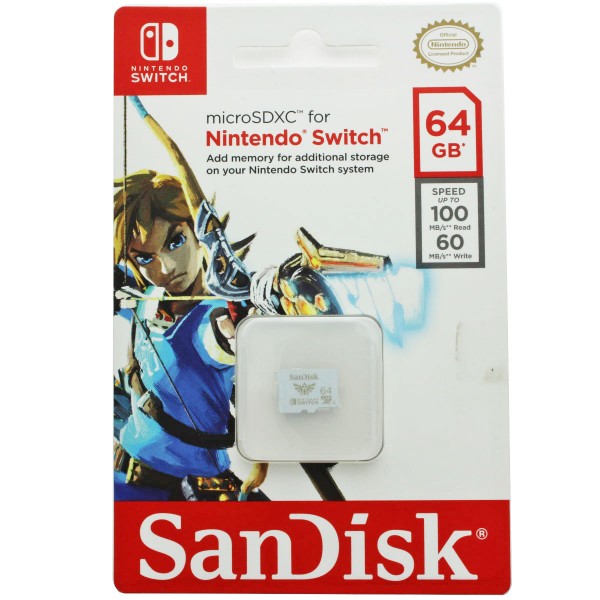 SanDisk MicroSDXC Speicherkarte für Nintendo Switch mit 64, 128 oder 256GB