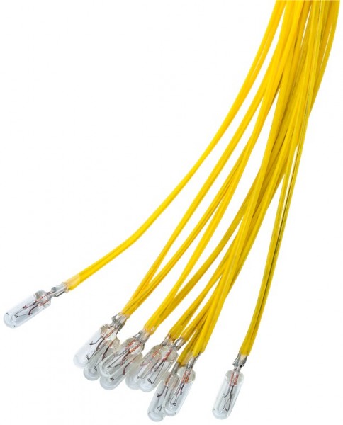 Goobay T1¼ Subminiatur-Glühlampe, 1,1 W - Gelb, 0,3 m Kabel, 14 V (DC), 80 mA, 1 Stück