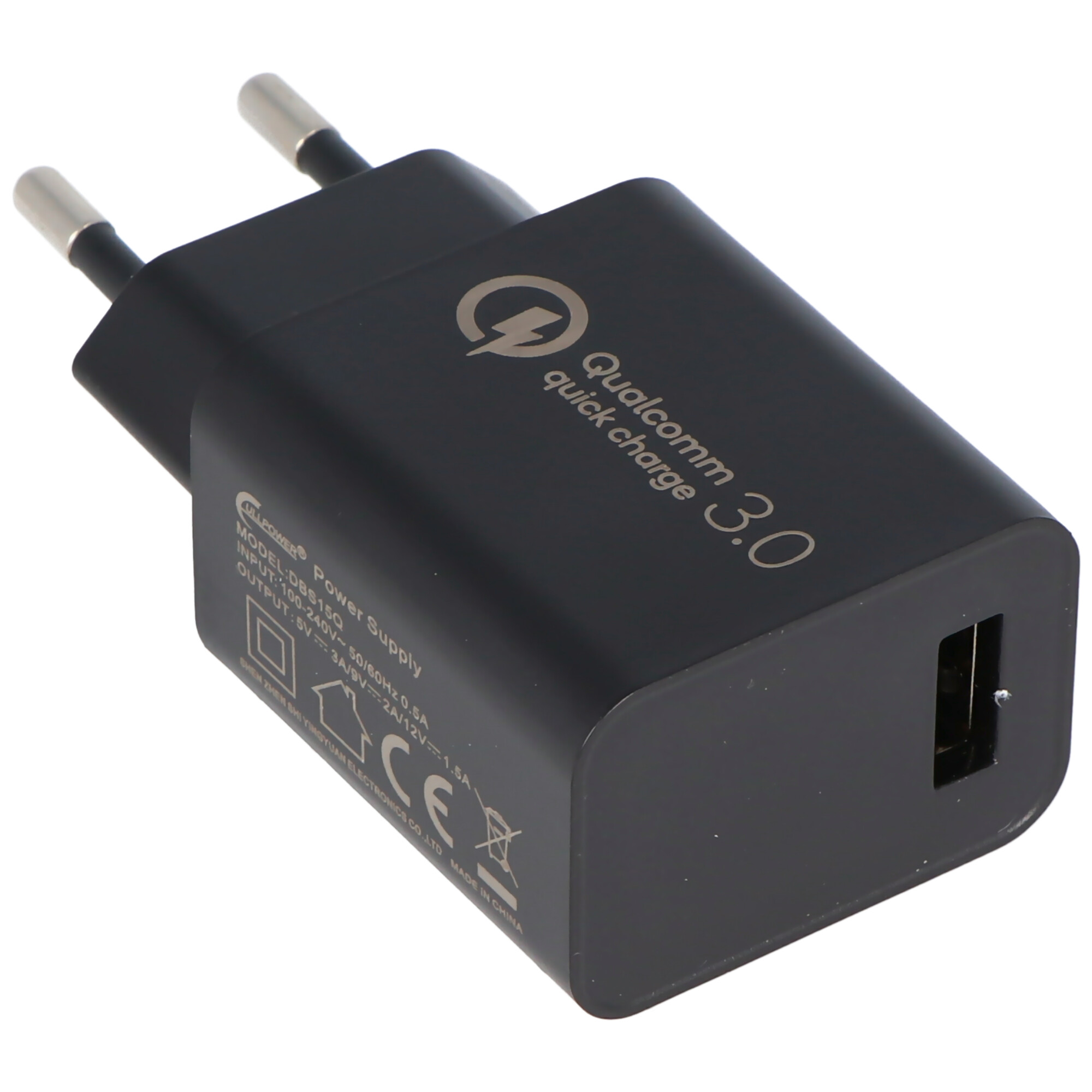 Ultra schnelles laden, USB-Netzteil QC3.0 5V 3A, 9V 2A und 12V 1,5A DBS15Q  Quick Charge 18W, USB Ladegerät, Ladegeräte