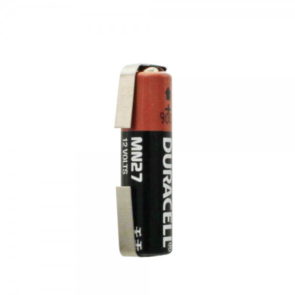 Duracell MN27 Batterie 12 Volt Spannung, mit Lötfahnen in U-Form