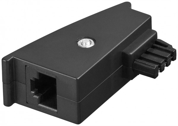 Goobay TAE Telefon Adapter Stecker - TAE-F-Stecker (PIN 1/2) > RJ45-Buchse (8P2C) (PIN 1/8)