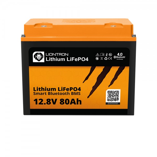 LIONTRON LiFePO4 Akku Smart BMS 12,8V, 80Ah - Vollwertiger Ersatz für 12 Volt Blei-Akkus
