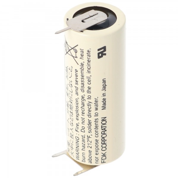 Sanyo Lithium Batterie CR17450SE Size A, 3er Print Lötfahnen