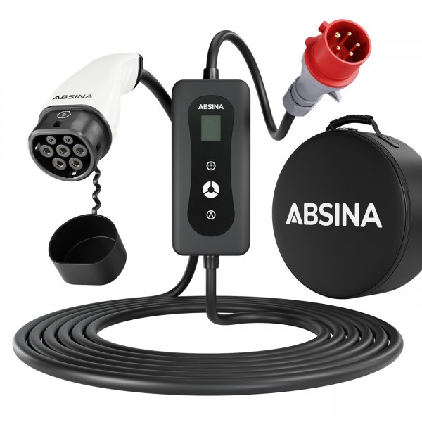 Absina Mobile Wallbox 11kW, Typ 2 und CCS, 480V CEE, zum Laden von
