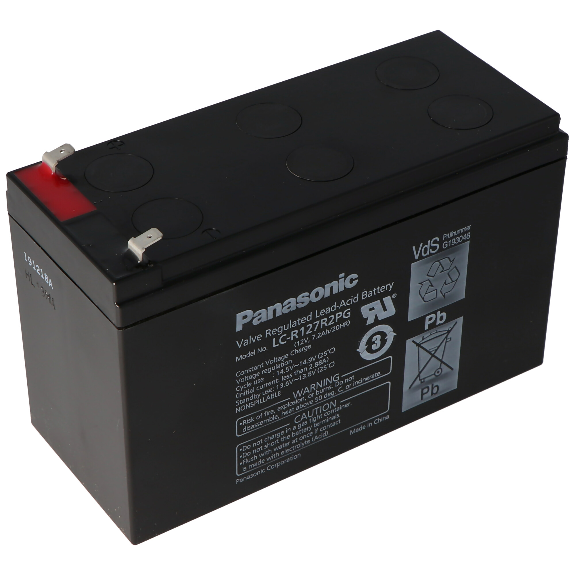 Panasonic LC-R127R2PG PB Blei Akku 12 Volt 7,2Ah VDS G193046 4,8mm | 12  Volt | Panasonic | Akku für Blei Gel AGM | Akkus | Akkushop-Austria
