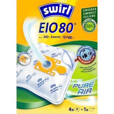 Swirl Staubsaugerbeutel EIO80 MicroPor Plus für EIO, Koenic und Quigg Staubsauger