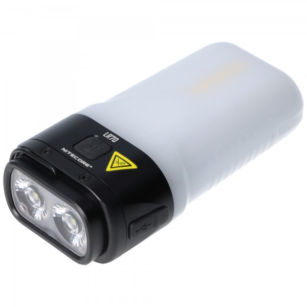 Nitecore LR70 LED-Taschenlampe, vereint Taschenlampe, Camping-Laterne und Powerbank in einem, max. 3000 Lumen Helligkeit
