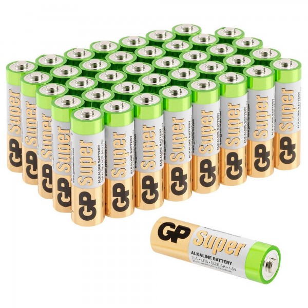 AA Mignon Batterie GP Alkaline Super 1,5V 40 Stück
