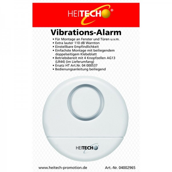 Sicherheit, Vibrations-Alarm für die Montage an Fenster und Türen u.v.m