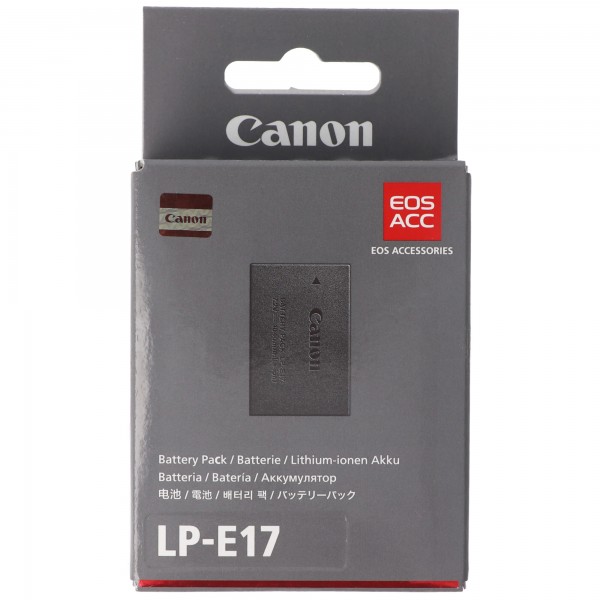 Canon LP-E17 Akku original passend für Canon BG-E18, EOS M3, EOS M5, EOS 250D, EOS 760D