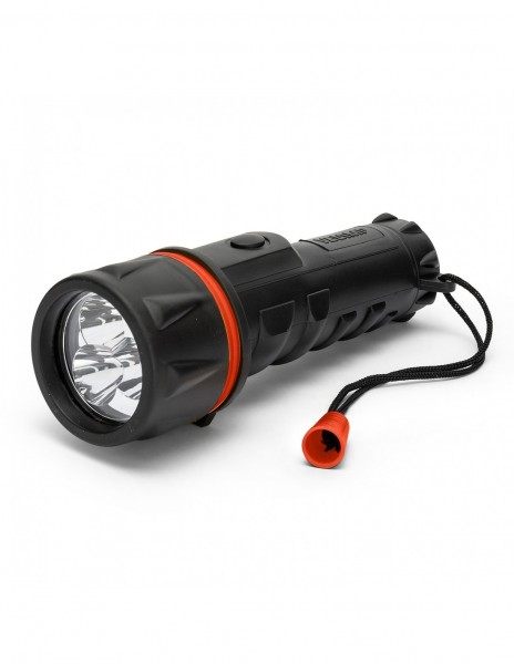 Velamp LED Gummi-Taschenlampe, 3 LEDs, wasserdicht, mit Handschlaufe, inklusive Batterien