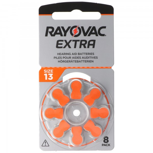 Rayovac HA13 PR48 Hörgeräte Batterien Extra Advanced 8er Sparpack 6 + 2 Gratis 5000252100973, Lieferung besteht aus 8 Stück Batterien