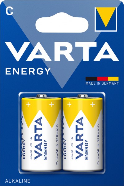 Varta Energy Batterie Alkaline, Baby, C, LR14, 1.5V 2er Pack