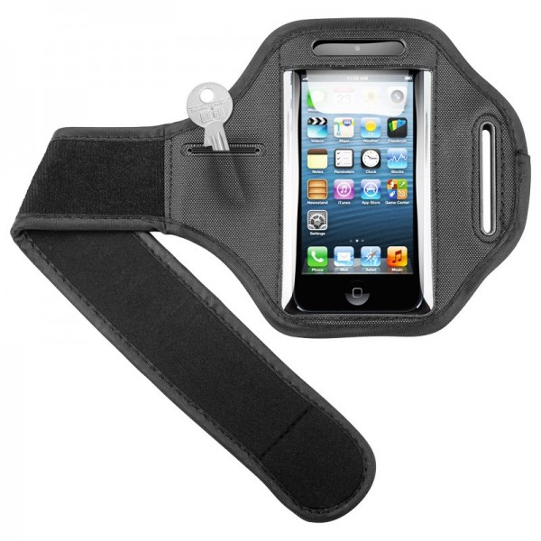 Sportbag passend für Ihr Apple iPhone 5, 5C, 5S mit Klettverschluss-Armband für Jogging und Fitness