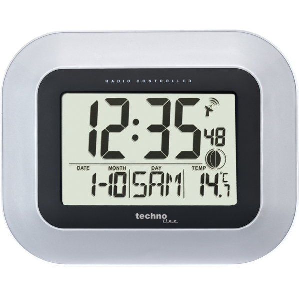 WS 8005 - digitale Funkwanduhr mit Temperaturanzeige von Technoline