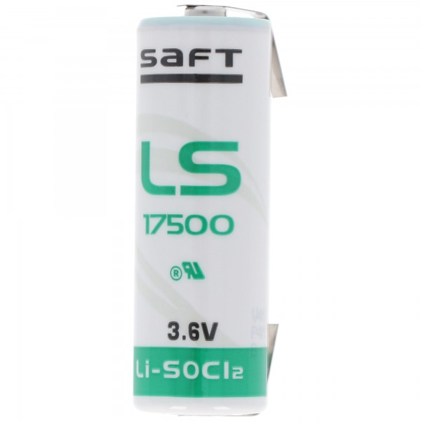 SAFT LS17500 Lithium Batterie , Size A, mit Lötfahne U-Form